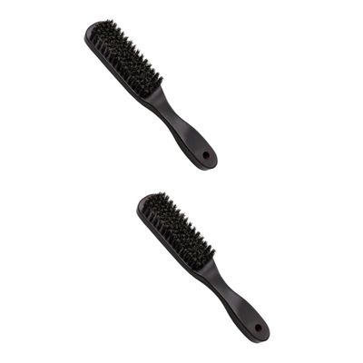 Mipcase 2pcs Beard Grooming for Men Beard Comb Brush Kit Bristle Hairdressing Tool Handle