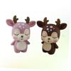 CHILDWEET 2pcs Reindeer Ornaments Deer Figurines for Cake Decor Plush Models Deerlet Design Home view 1