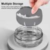 Dental Denture Box with Mirror, Dental Device Holder with Basket, Portable Orthodontic Appliance Box, Grey Mouthguard Case, Denture Box view 3