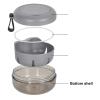 Dental Denture Box with Mirror, Dental Device Holder with Basket, Portable Orthodontic Appliance Box, Grey Mouthguard Case, Denture Box view 4