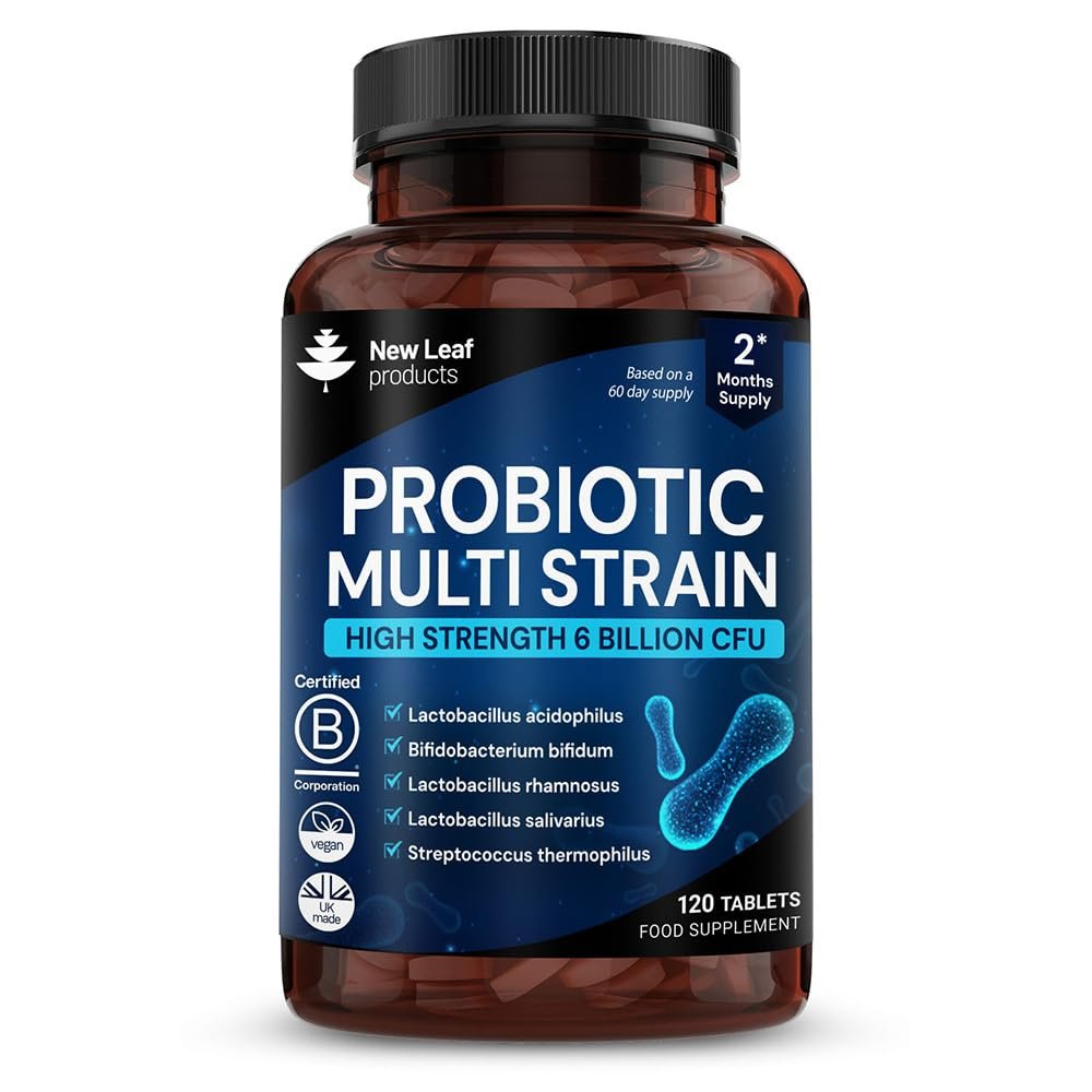 Bio Cultures for Daily Gut Health - Multi Strain Supplements - Acidophilus Tablets High Strength - Digestive & Gut Health Supplements Lactobacillus - Vegan, GMO-Free, Gluten-Free, UK Made