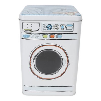Washing Powder Box Metal, Detergent Storage Box with Lid Detergent Container Detergent Box Washing Powder Jar Washing Machine Appearance Gift