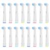 16pcs Interspace Toothbrush Heads, Compatible with Braun Oral B Electric Toothbrushes for Cleaning Crevices, Bridges and Implants.
