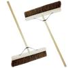 18 Stiff Broom Outdoor Heavy Duty with Wooden Handle Natural Bassine Hard Bristle Yard Brush Factory Warehouse Floors Commercial and Industrial Broom Strong Wooden Brush (Pack of 1) view 1