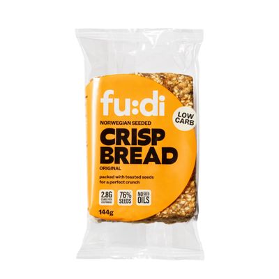fu:di Norwegian Seeded Crispbread  Keto Crackers Made With 76% Seeds  Low Carb, High Fibre, Source of Protein, No Added Sugar, No Seed Oils  Pumpkin, Sunflower & Sesame Seed Biscuits (144g)