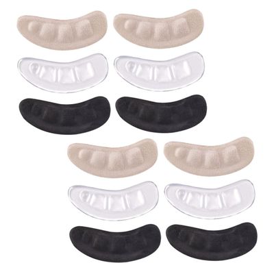Beatifufu 6pairs Women High Heel Non-Slip Heel Pads Shoe Pads Pain Relief Cushions for Cushion Inserts and Shoe Protectors