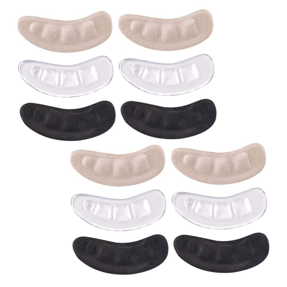 Beatifufu 6pairs Women High Heel Non-Slip Heel Pads Shoe Pads Pain Relief Cushions for Cushion Inserts and Shoe Protectors