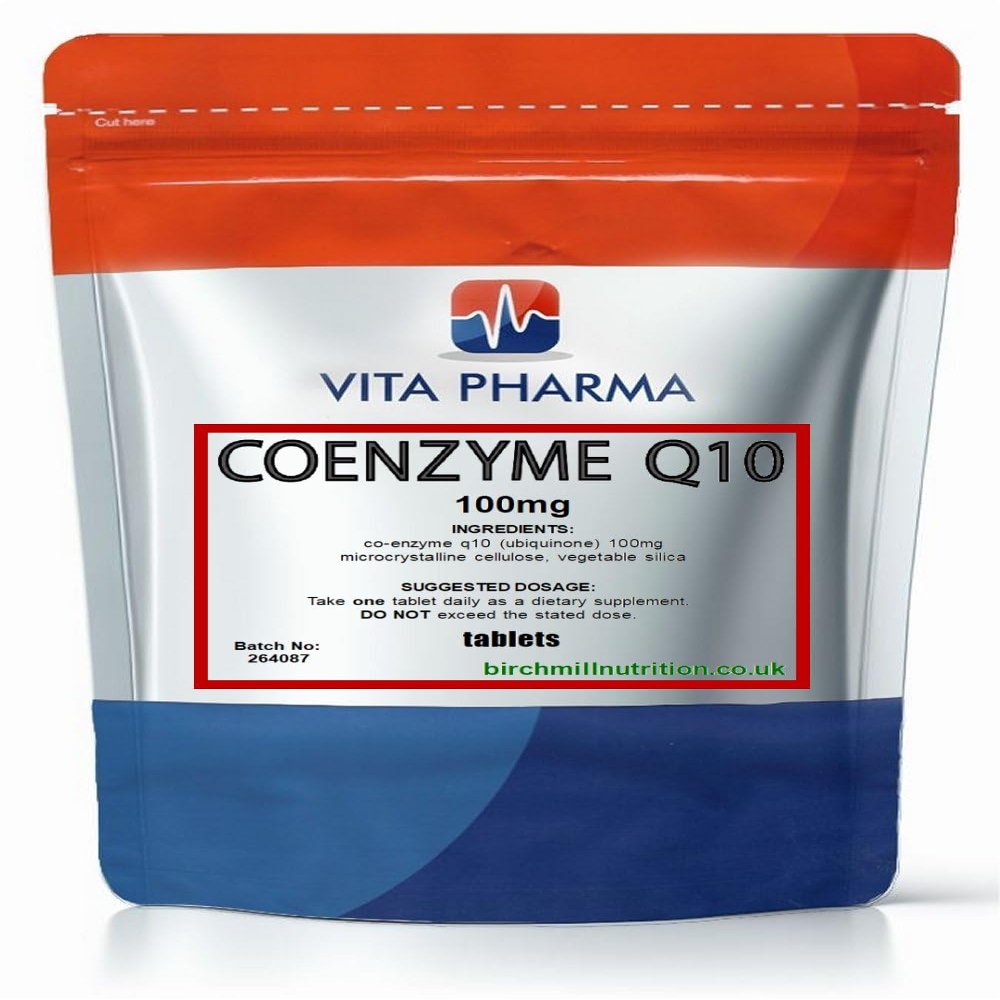 VITA PHARMA Co Q 10 100mg Coenzyme Q10 Supplement 120 Tablets