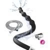 Shower Set 4 Holes Sprayer Enema Comfort Silicone Hose Enema Nozzle Accessory Woman Man 58cm + 150cm Hose (Black) view 1