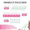 Beauty7 Eyebrow Waxing Strips Kits 48pcs Cold Waxing Strip with 6 Calming Oil Wipes Facial Hair Removal Srips Eyebrow Shaper for All Skin Types Women view 2