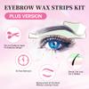 Beauty7 Eyebrow Waxing Strips Kits 48pcs Cold Waxing Strip with 6 Calming Oil Wipes Facial Hair Removal Srips Eyebrow Shaper for All Skin Types Women view 3