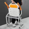 Shower Chair Foldable, Shower Chair with Backrest and Armrests, Non-Slip, Height Adjustable, Foldable Shower Chair, for the Elderly and Disabled/2 view 2