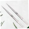 Angoily 2pcs Multifunctional Jewelry Tweezers Kit Steel Straight Tip Tweezers Lock Non-Slip for Manicure and Craft view 4