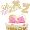 10 Pack Oh Twodles Mouse Themed Cake Topper For Baby Shower Kids 2nd Birthday Theme Party Supplies view 1