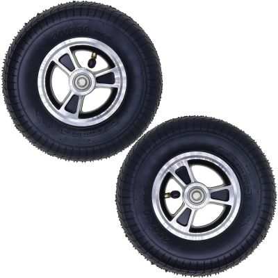 2 Pcs 8"x2" Wheelchair Detachable Front Wheels, 200x50 Pneumatic Tires Assembly, Aluminum Alloy Wheel with 5/16" (8 mm) Bearing for Electric Wheelchairs