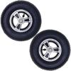 2 Pcs 8"x2" Wheelchair Detachable Front Wheels, 200x50 Pneumatic Tires Assembly, Aluminum Alloy Wheel with 5/16" (8 mm) Bearing for Electric Wheelchairs view 1