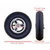 2 Pcs 8"x2" Wheelchair Detachable Front Wheels, 200x50 Pneumatic Tires Assembly, Aluminum Alloy Wheel with 5/16" (8 mm) Bearing for Electric Wheelchairs view 3