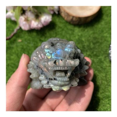 room decoration for Natural Labradorite Dragon Turtle Carved Animals Figurine Crystals Reiki Gift for Home Decor