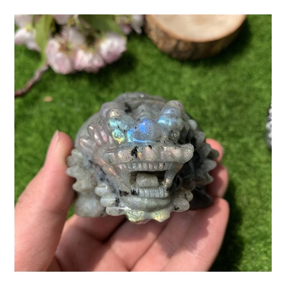 room decoration for Natural Labradorite Dragon Turtle Carved Animals Figurine Crystals Reiki Gift for Home Decor