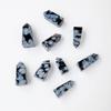 natural luster Home 1pcs Natural Snowflake Obsidian Tetrahedral Crystal Magic Point Tower Reiki Quartz Column Stone (Size : 10-20g) view 1
