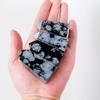 natural luster Home 1pcs Natural Snowflake Obsidian Tetrahedral Crystal Magic Point Tower Reiki Quartz Column Stone (Size : 10-20g) view 2