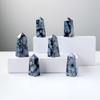 natural luster Home 1pcs Natural Snowflake Obsidian Tetrahedral Crystal Magic Point Tower Reiki Quartz Column Stone (Size : 10-20g) view 4