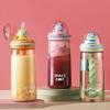 GraSky Kawaii 580ml Shaker Water Bottle with Straw and Doll - Orange, Stickers Included view 1