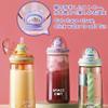 GraSky Kawaii 580ml Shaker Water Bottle with Straw and Doll - Orange, Stickers Included view 3
