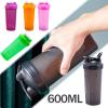 GraSky 600ml Portable Protein Shaker Bottle - Perfect for Gym, Fitness, and Sports - Shake up Your Protein Powder with Ease - Sleek Purple Design with Scale for Accurate Measurements view 3
