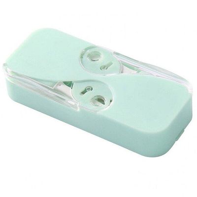 FreshCart Basics Portable Floss Dispenser, Automatic Dental Flosser Pick Organizer Case with 12 Dental Floss Picks, Refillable Floss Holder Box for Teeth Cleaning