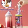 GraSky Purple 20 OZ Kawaii Water Bottle with Handle and Stickers - BPA Free, Leakproof Protein Shaker Cup for Girls. view 2