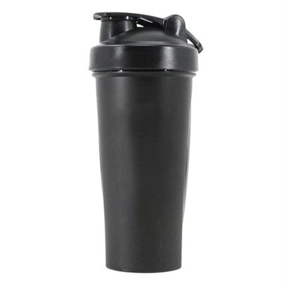 GraSky 400ML Portable Sport Shaker Bottle for Mixing Whey Protein Powder - Clever Design for Fitness Enthusiasts - Ideal for Outdoor Activities (Black)