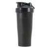 GraSky 400ML Portable Sport Shaker Bottle for Mixing Whey Protein Powder - Clever Design for Fitness Enthusiasts - Ideal for Outdoor Activities (Black) view 1