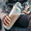 GraSky Gray Kawaii Protein Shaker Bottle - 700ML Sports Water Jug for Women, Teens, and School view 1