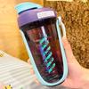 GraSky 20oz Portable Protein Shaker Bottle with Mixing Wire Whisk, Dishwasher Safe, Green view 1