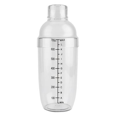 GraSky Transparent 300ml Resin Anti-Corrosion Shaker Bottle: A Cocktail Shaker for Bars (17cm)