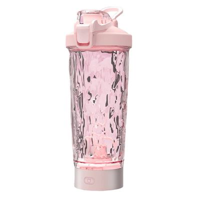 GraSky Rechargeable Electric Protein Shaker Bottle - 700ml Pink Fitness Mixer for On-The-Go Nutrition