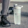GraSky 500ML Eco-Friendly Gym Protein Shaker Bottle - Leak-Proof, Ideal for Smoothies and Workouts, Shatter-Resistant, Gray view 1