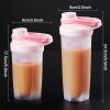 GraSky 500ML Eco-Friendly Gym Protein Shaker Bottle - Leak-Proof, Ideal for Smoothies and Workouts, Shatter-Resistant, Gray view 2