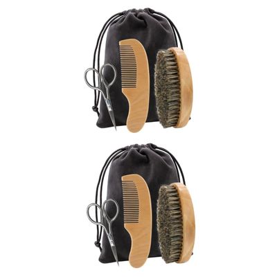 Mipcase 2 Sets Beard for Men Beard Shaving Tool and Caring Tool Kit Includes and Grooming