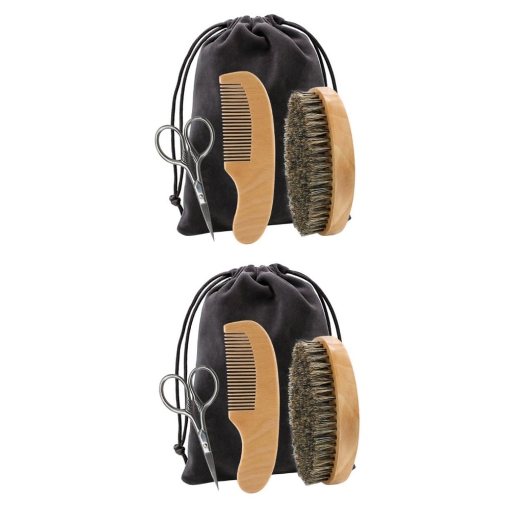 Mipcase 2 Sets Beard for Men Beard Shaving Tool and Caring Tool Kit Includes and Grooming
