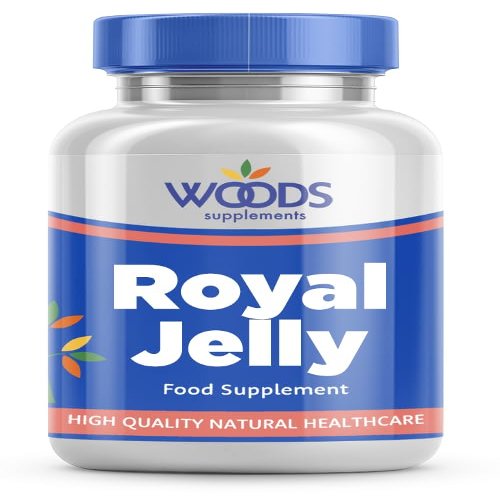 Royal Jelly Capsules from Woods Supplements | with Protein, Vitamins and Amino acids | Environmentally harvested | Each Capsule Contains 100mg Equivalent Whole Royal Jelly. (180)