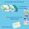 Kids Toothpaste Bundle with 3 Pack Big Teeth 6-8 Years 50ml Each and Kids Toothbrushes (Pack of 3) with Glameno Thank You Card view 2