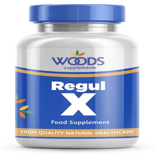 Regul-X Bowel Care (180 Capsules) from Woods Supplements | 125mg Fig Extract | 125mg Prune Extract | 2 Billion cfu Lactobacillus Acidophilus | Suitable for Vegetarians & Vegans