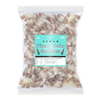 Candycrave Vegan Fizzy Cola Bottles  2kg Bulk Bag | Cola Flavour | Fizzy Coating | Vegan | Bottle Shape