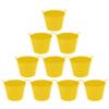 10 x Yellow Colour 42L Litre Large Flexi Tub Multi-Purpose Flexible Water Storage Container Toys Bucket Robust Polyethylene Flex Tub Trug Animal Feed Tub For Home Garden - MADE IN U.K view 1