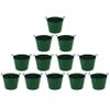 12 X DARK GREEN - 42 Litre Large Flexi Tub Multi-Purpose Water Storage Container/Toys Bucket/Animal Feed Tub Robust Polyethylene Flex Tub For Home Garden - MADE IN U.K view 1