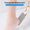 tinysiry Foot Scrubber, Glass Foot File Callus Remover with Handle,Toe Gap File Pedicure Tools Kit for Feet Golden view 2