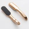 tinysiry Foot Scrubber, Glass Foot File Callus Remover with Handle,Toe Gap File Pedicure Tools Kit for Feet Golden view 3
