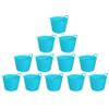 12 x SKY BLUE 42L Litre Robust Versatile Multipurpose Large Flexi Tub Plastic Toy Storage Bucket Tub Trugs Animal Feeding Tub Or Laundry Basket - Made In UK view 1